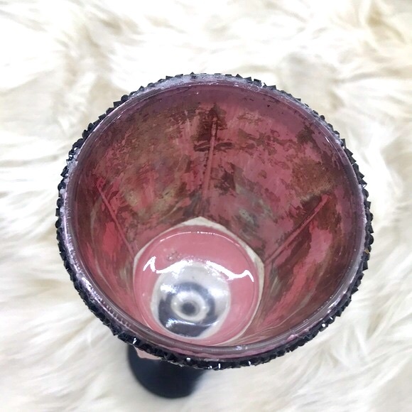 New Floral Rhinestone Barbiecore Pink Easter Mother’s Day Candle Holders NWOT - Picture 10 of 14